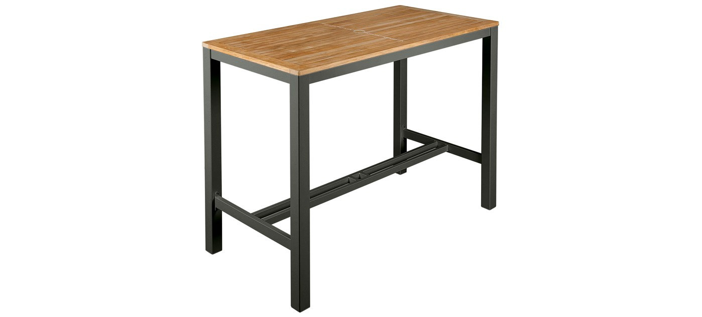 Barlow Tyrie Aura High Dining Table 140 cm, Graphite 01