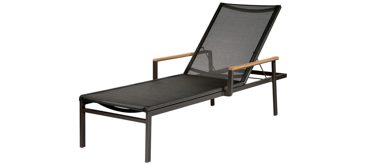 Barlow Tyrie Aura Lounger, Graphite 01, Charcoal 500