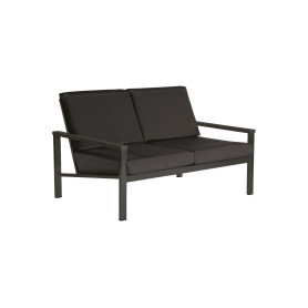 Barlow Tyrie Equinox DS Two-seater Settee (powder-coated), Graphite 01, Carbon Sunbrella® 513