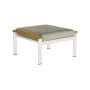 Barlow Tyrie Equinox pouf lounge (verniciato), Arctic White 02, Seagull Sunbrella® 512