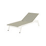 Barlow Tyrie Equinox lettino (verniciato), Arctic White 02, Seagull Sunbrella® 512