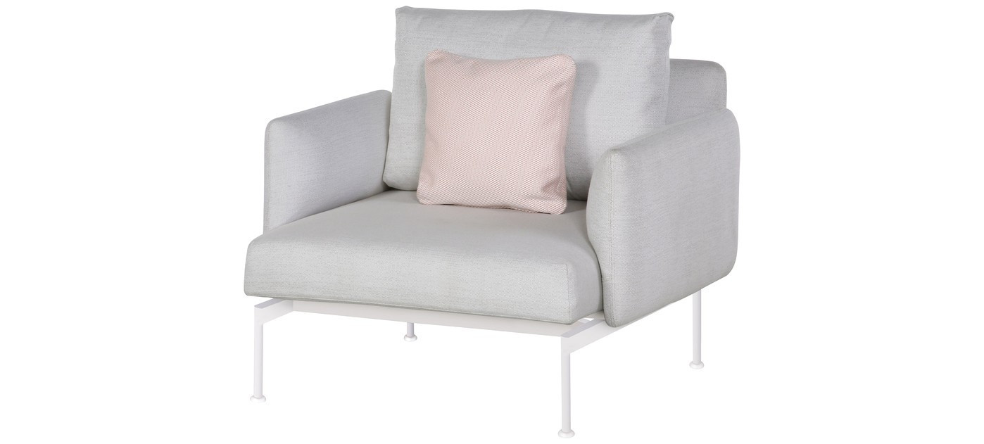 Barlow Tyrie Layout lounge enosed, Arctic White 02, Nizka naslona za roke