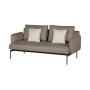 Barlow Tyrie Layout Lounge-Zweisitzer, Forge Grey 14, Niedrige Armlehnen