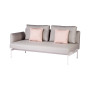 Barlow Tyrie Layout Lounge-Zweisitzer, Arctic White 02, Eine Armlehne