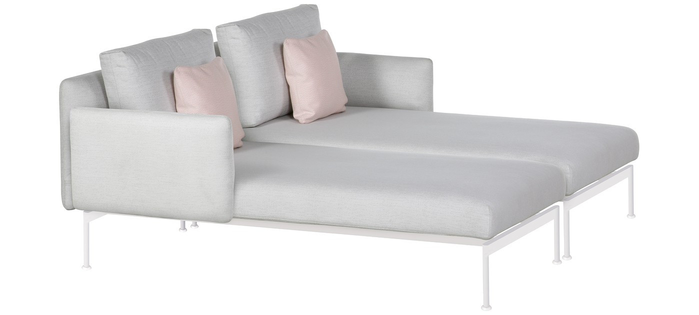 Barlow Tyrie Layout chaise longue doppia, Arctic White 02