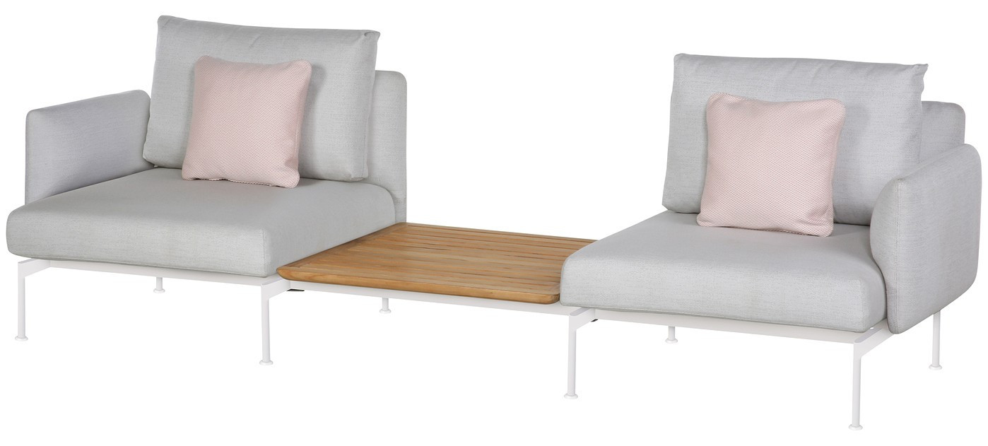 Barlow Tyrie Layout set Companion, Arctic White 02, Niski naslon za ruke
