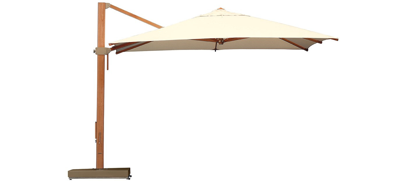 Barlow Tyrie Napoli ombrellone a braccio 3,5 x 3,5 m