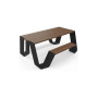 Extremis Hopper picnic table, wood, Hellwood