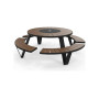 Extremis Pantagruel picnic table, Hellwood 100% PEFC - Thermally treated wood