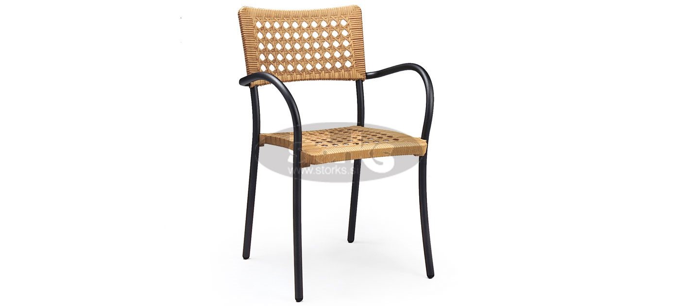 Ancona Circle Wicker stol z rokonasloni