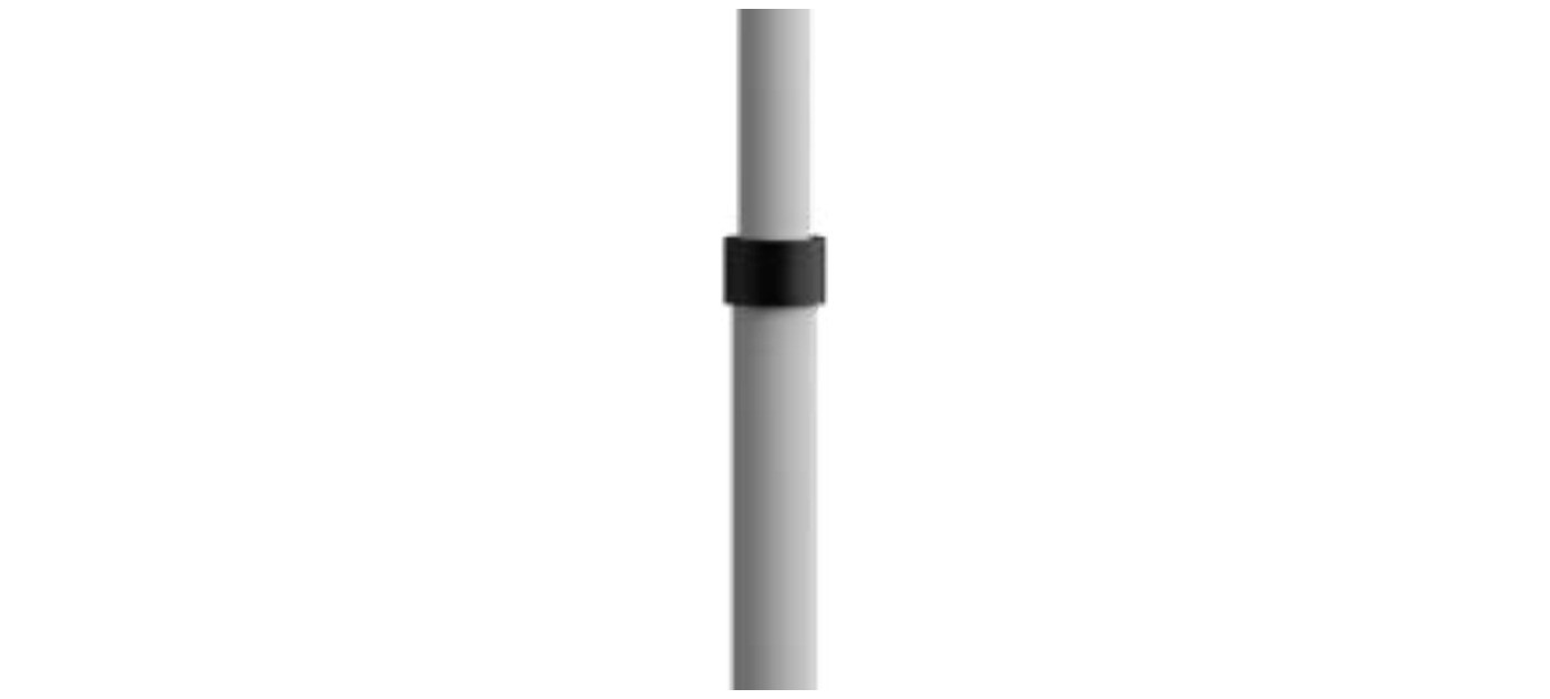 Gaggio side-wall support pole set, aluminium, corten base