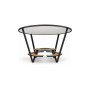 Extremis Halo piknik miza s senčilom, Iroko, Črna (RAL9005), Brez luči