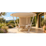 Extremis Halo picnic table with shade, setting 1