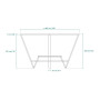 Extremis Halo picnic table with shade, technical drawing