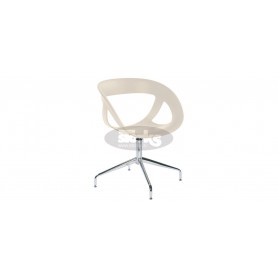 Cannes L armchair with crome base Cannes L armchair