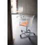 Actor 5R armchair with cromed base with wheels