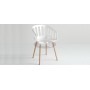 Cestino BL armchair with wooden legs