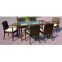 Cage table 80 x 160 cm, color: black, leather look brown or ivory