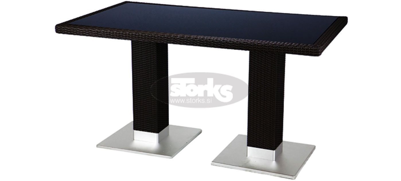 Casale miza 80 x 140 cm, barva: temno rjava