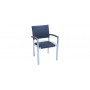 Mediterranea wicker stolica sa ručkama, boja: silver/K black