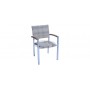 Mediterranea wicker stolica sa ručkama, boja: silver/K ivory