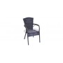 Royal 1 round armchair, color: dark wood/K brown