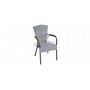 Royal 1 round armchair, color: dark wood/K ivory