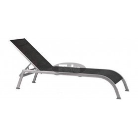 Sun textylene sunlounger, color: black Sun textylene ležalnik