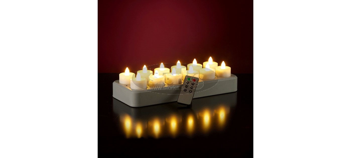 Rechargeable battery flicker candles SET