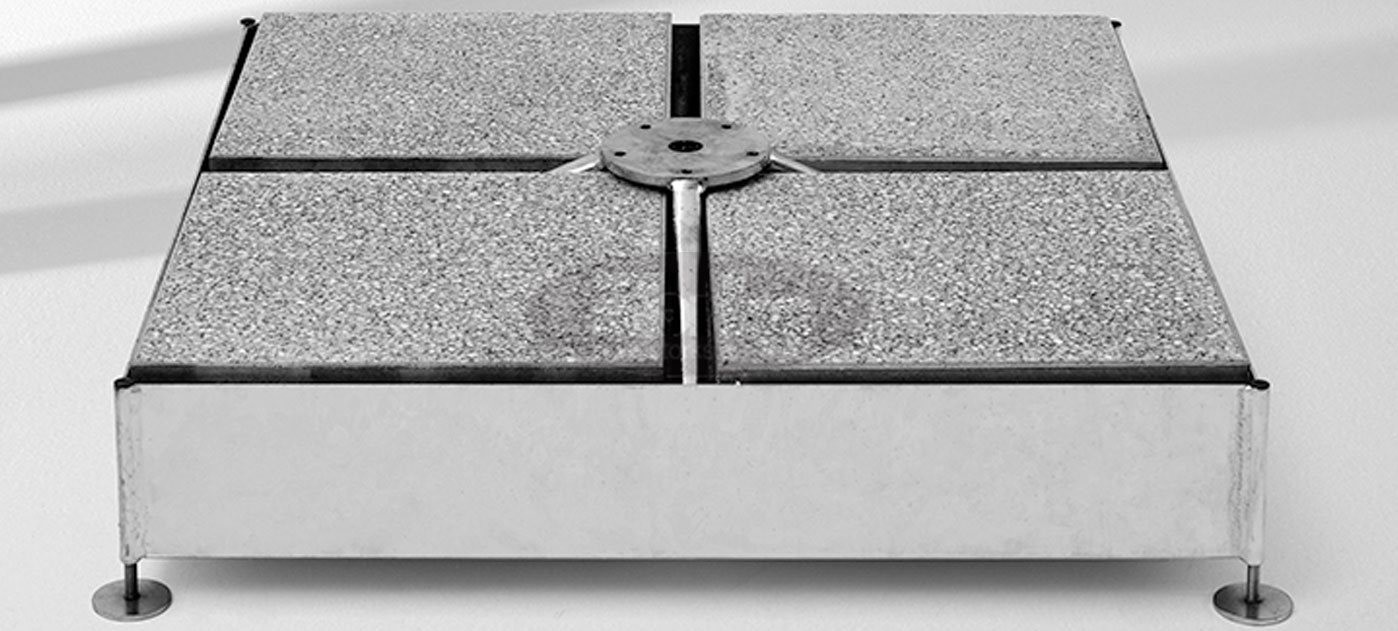 Base M4, 180 or 240 kg, galvanized steel