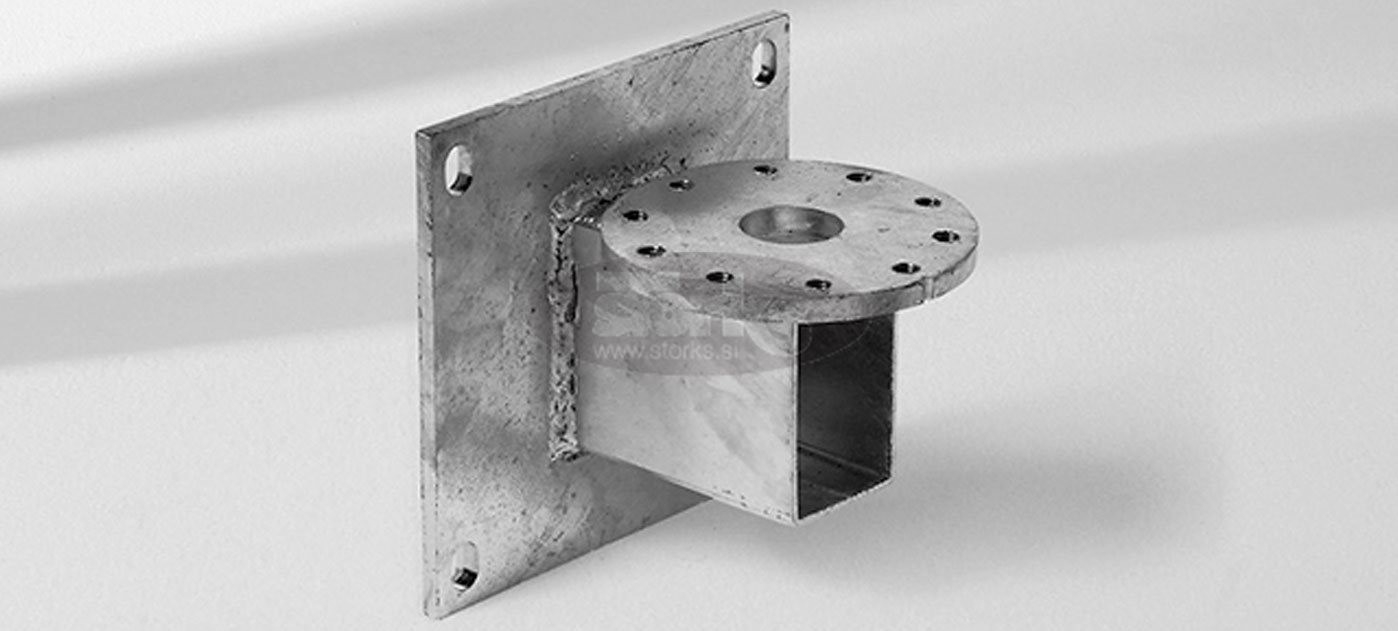 Zidna konzola M4, produžetak 100 mm, pocinčani čelik