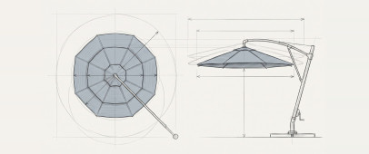 Round with side pole