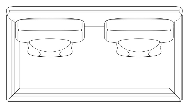 Barlow Tyrie Layout dvostruka klupa