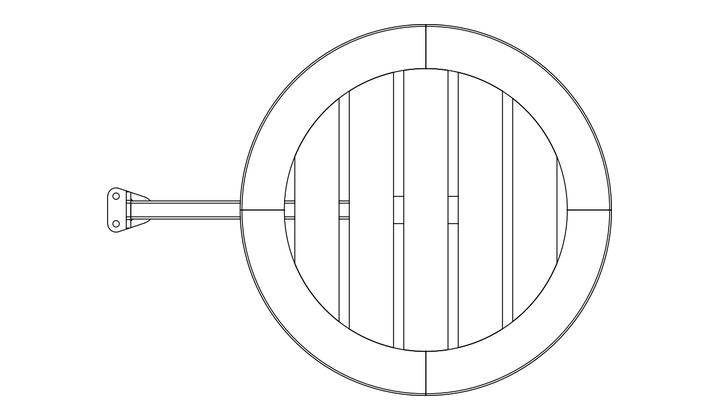 Barlow Tyrie Layout pomoćni stolić Ø 40 cm