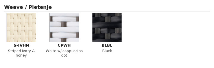 Sika-Design colori del telaio e dell'intreccio