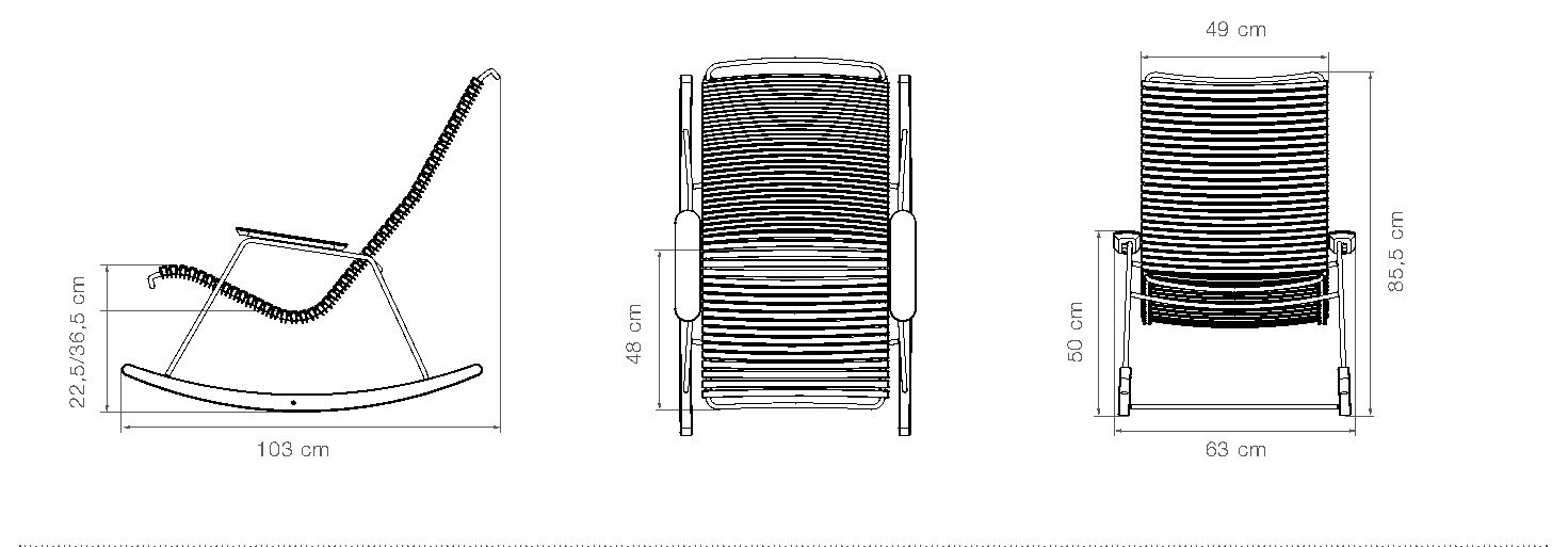 HOUE Click sedia a dondolo – Disegno con misure