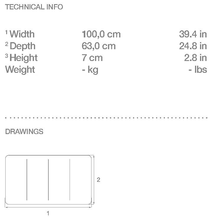 HOUE Click Roomy cuscino – Disegno con misure