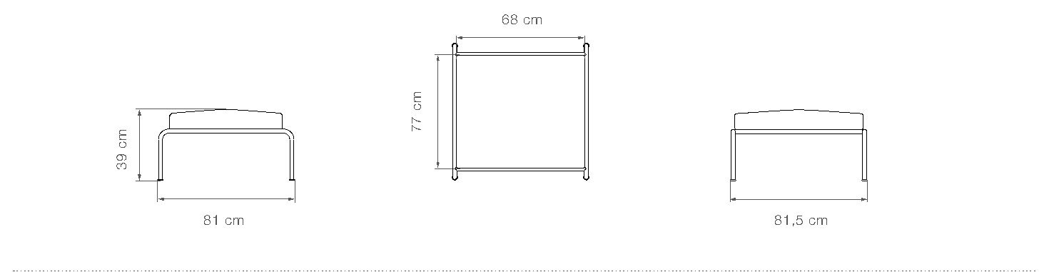 HOUE Avon pouf – Disegno con misure