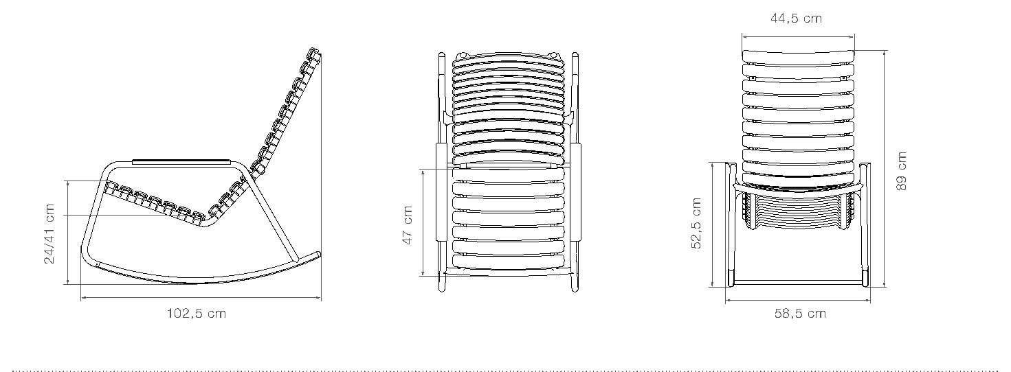 HOUE Reclips sedia a dondolo – Disegno con misure