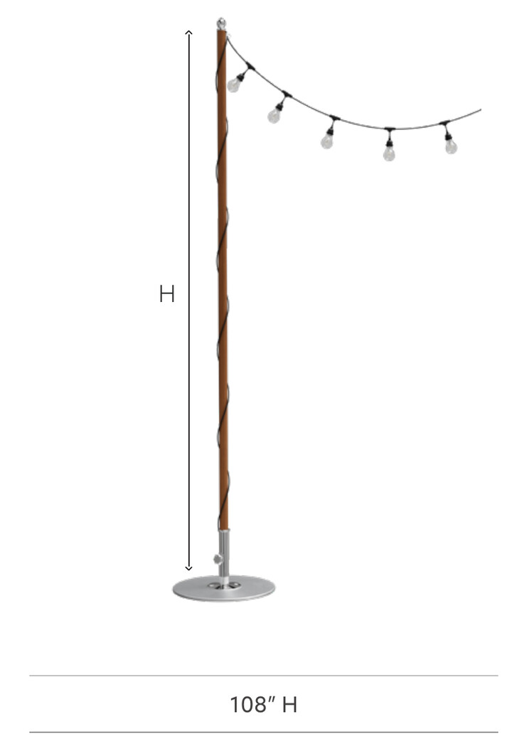 Freestanding Light Post Abmessungen