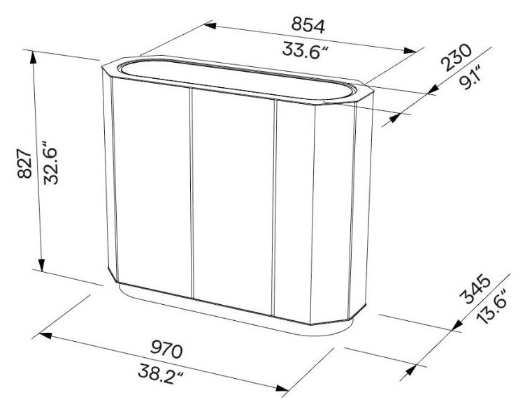 Egoe A korito 140 l, A30-720 – Načrt z merami