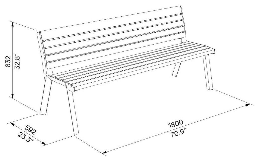 Egoe E klop 1,8 m, E3-311 – Načrt z merami
