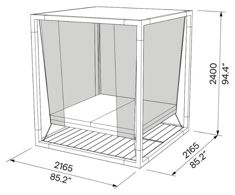 Egoe LEVA set Sleeper – Načrt z merami