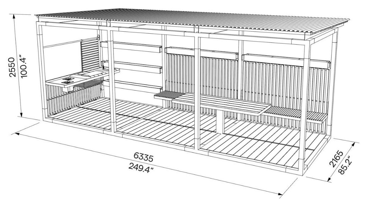 Egoe LEVA set Family kitchen – Načrt z merami