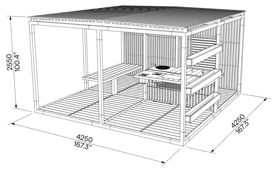 Egoe LEVA set Family Kitchen + – Načrt z merami