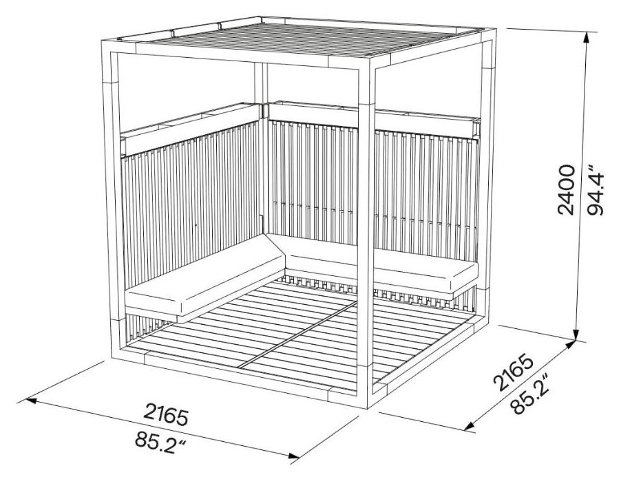 Egoe LEVA set Chiller – Načrt z merami